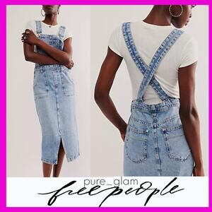 Free People skirtall in denim boho
